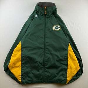 NFL Green Bay Packers Jacket Size XL Green Yellow Full Zip